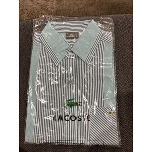 Lacoste Short Sleeve Button Down Men’s Dress Shirt With Pocket Size 40 NWT!